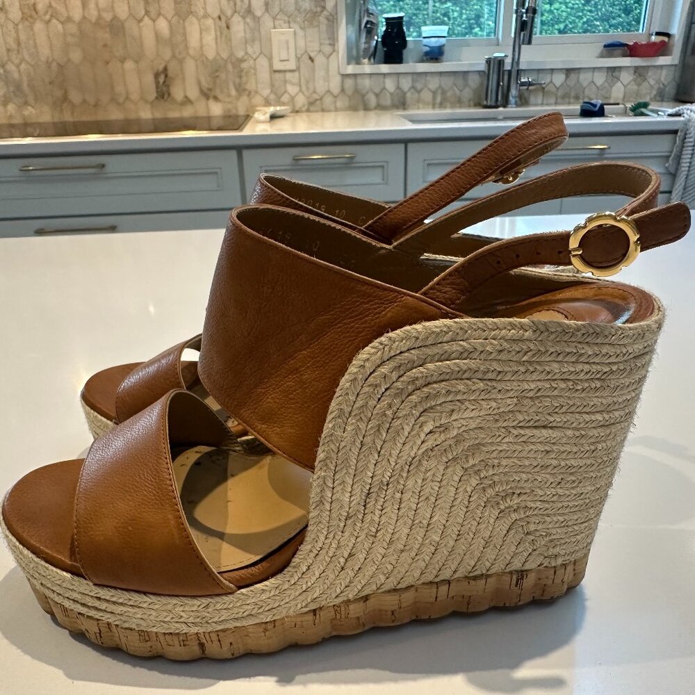 Pre-Owned Salvatore Ferragamo Woven Wedge Heel - Size 10